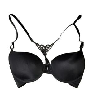 Hers by Herman Black Racerback Bra Sz 34B